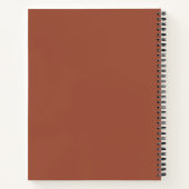 Moderne minimale terracotta koking Recipe script Notitieboek (Achterkant)