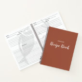 Moderne minimale terracotta koking Recipe script Notitieboek (Binnen)