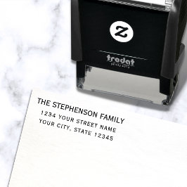 Moderne minimale teruggave van naam voor schoongem zelfinktende stempel