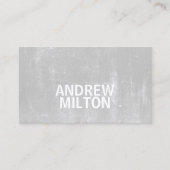 Moderne minimale textuur Grijze Vette consultant Visitekaartje (Voorkant)