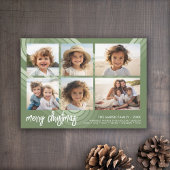 Moderne minimale tinten van Jeneverbesstrepen - 6 Feestdagenkaart