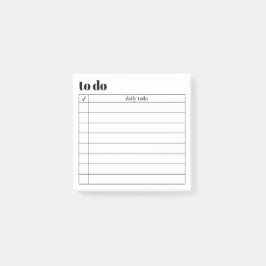 Moderne minimale To Do List Post-It® Notes, 7,5 cm Notes