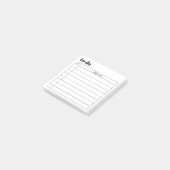 Moderne minimale To Do List Post-It® Notes, 7,5 cm Notes (Schuin)