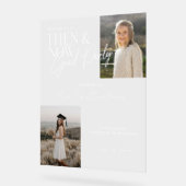 Moderne Minimale Toen & Nu Afstuderen Party Foto's Acryl Bord (Hoek)