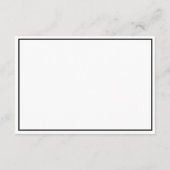 Moderne minimale traditionele bruiloft RSVP Informatiekaartje (Achterkant)