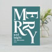 Moderne, minimale, traditionele feestelijke kerst  folie feestdagenkaart (Staand Voorkant)