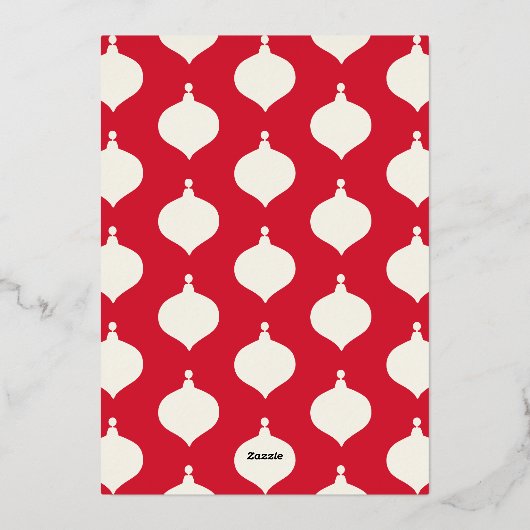 Moderne minimale traditionele vrolijke kerstFolie  Folie Feestdagenkaart (Achterkant)