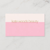 Moderne, minimale, transparante lichtroze visitekaartje (Voorkant)