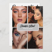 moderne minimale trendy Make-up Artist QR-code Kaart (Voorkant / Achterkant)