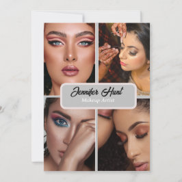 moderne minimale trendy Make-up Artist QR-code Kaart