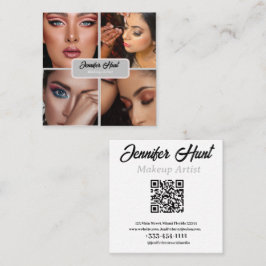 moderne minimale trendy make-up artist vierkante visitekaartje