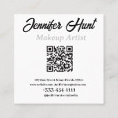 moderne minimale trendy make-up artist vierkante visitekaartje (Achterkant)