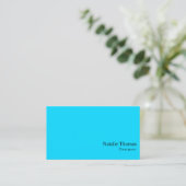 Moderne minimale trendy Neon Blue Professional Visitekaartje (Staand voorkant)