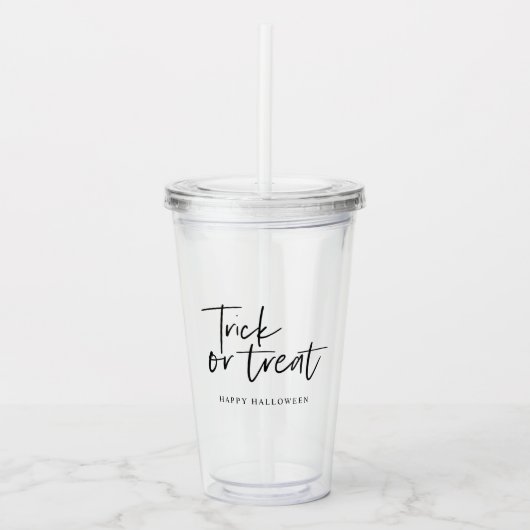 Moderne minimale troep en behandeling | Happy Hall Acryl Drinkbeker (Voorkant)