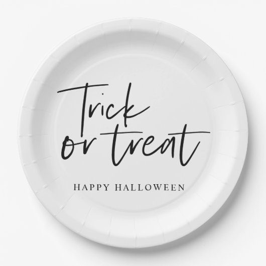 Moderne minimale troep en behandeling | Happy Hall Papieren Bordje (Voorkant)