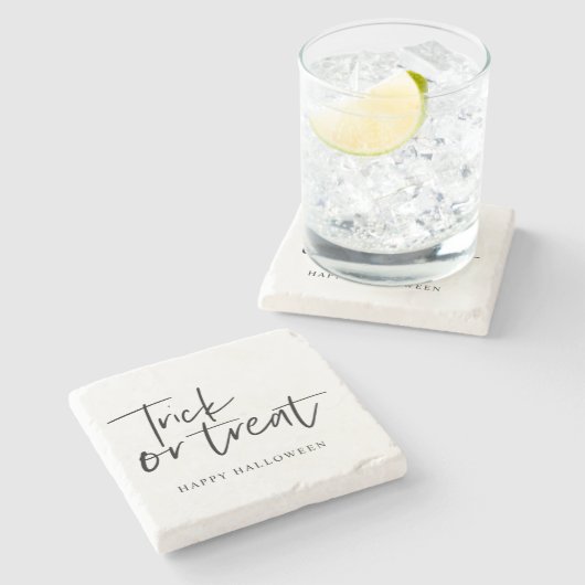 Moderne minimale troep en behandeling | Happy Hall Stenen Onderzetter (Zijkant)