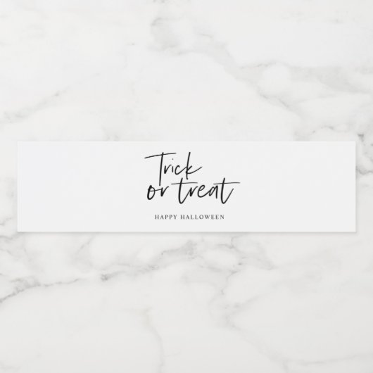 Moderne minimale troep en behandeling | Happy Hall Waterfles Etiket (Enkel label)