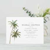 Moderne Minimale Tropische Bruiloft Palm Bruidsmei Kaart (Staand voorkant)