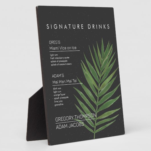 Moderne, minimale tropische Drink Bar Pla Fotoplaat (Zijkant)