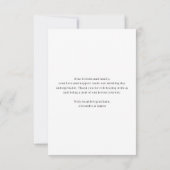 Moderne minimale tropische palmboom bruiloft bedankkaart (Achterkant)