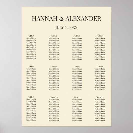 Moderne Minimale Trouw Welkom Bord Poster (Voorkant)