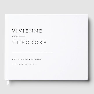 Moderne Minimale Trouwgastboek Eenvoudig Elegant Gastenboek