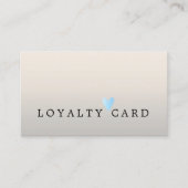 Moderne minimale Turquoise Heart Beauty Klantenkaartje (Voorkant)