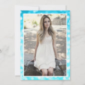 Moderne minimale turquoise verlichting foto zoet 1 kaart (Achterkant)