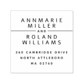 Moderne minimale twee achternamen retouradres  zelfinktende stempel (Design)