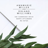 Moderne minimale twee achternamen retouradres  zelfinktende stempel