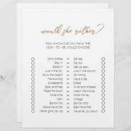 Moderne minimale tweezijdige Bingo Baby shower Spe