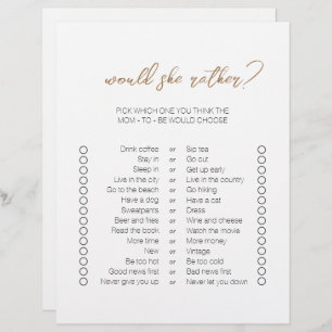 Moderne minimale tweezijdige Bingo Baby shower Spe