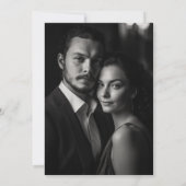 Moderne minimale Tyografie Big Names Photo Save The Date (Achterkant)