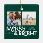 Moderne, minimale typografie 2-kerstcadeau keramisch ornament (Voorkant)