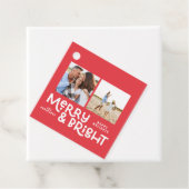 Moderne, minimale typografie 2 met kerstmis bedankjes labels (In situ)