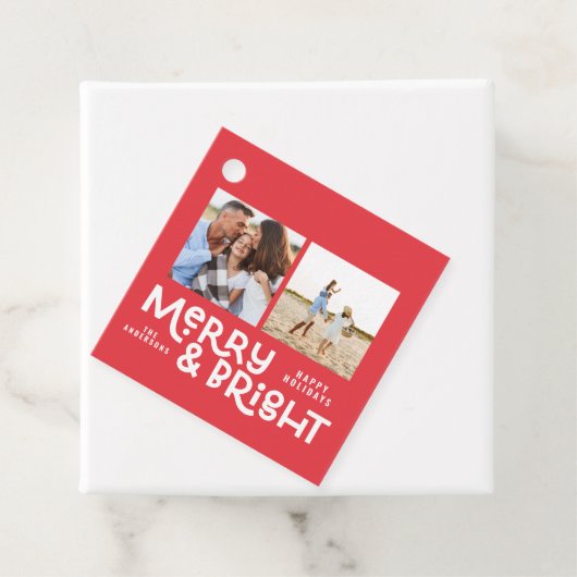 Moderne, minimale typografie 2 met kerstmis bedankjes labels (In situ)