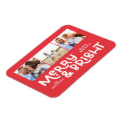 Moderne, minimale typografie 3 foto-kerstpreek Ho Magneet (Linkerzijde)