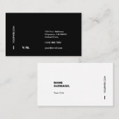 Moderne minimale Typografie B&W-Visitekaartje Visitekaartje (Voorkant / Achterkant)