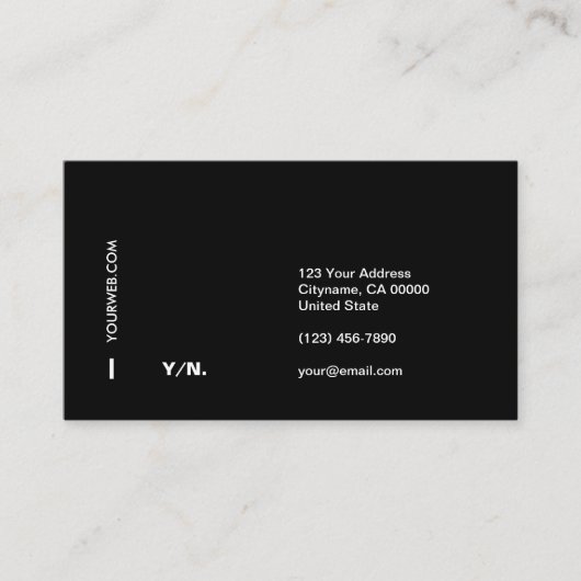 Moderne minimale Typografie B&W-Visitekaartje Visitekaartje (Voorkant)