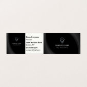 Moderne minimale Typografie Black Visitekaartje (Buitenkant ongevouwen)