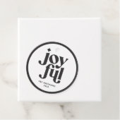 Moderne, minimale typografie blij met feestelijke bedankjes labels (In situ)