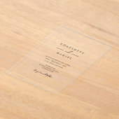 Moderne, minimale, typografie, bruiloft acryl uitnodigingen (Laagn)