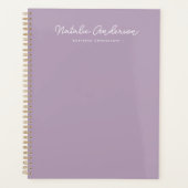 Moderne Minimale Typografie Casual Script Plum Planner (Voorkant)