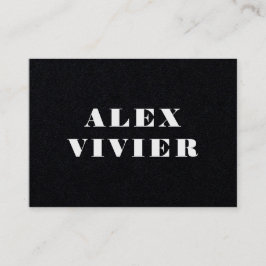 Moderne minimale Typografie Deep Black Visitekaartje