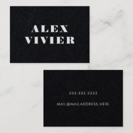 Moderne minimale Typografie Deep Black Visitekaartje