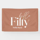 Moderne minimale typografie eenvoudige 50e verjaar spandoek (Horizontaal)