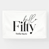 Moderne minimale typografie eenvoudige 50e verjaar spandoek (Horizontaal)