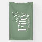 Moderne minimale typografie eenvoudige 50e verjaar spandoek (Verticaal)