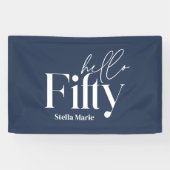 Moderne minimale typografie eenvoudige 50e verjaar spandoek (Horizontaal)