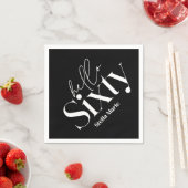 Moderne minimale typografie eenvoudige 60e verjaar servet (Insitu)